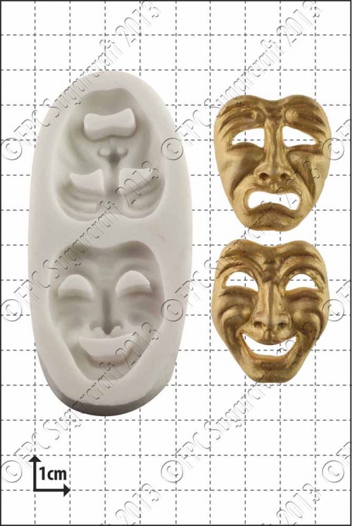 'Comedy and Tragedy Masks' Silicone Mould